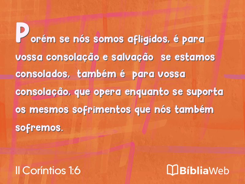 II Coríntios 1:6 em imagem para compartilhar