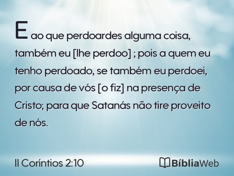 II Coríntios 2:10 em imagem para compartilhar
