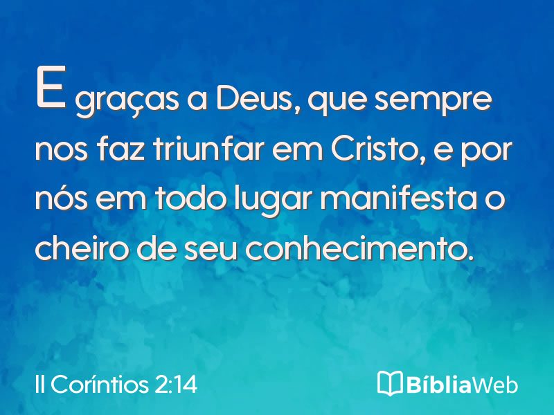 II Coríntios 2:14 em imagem para compartilhar