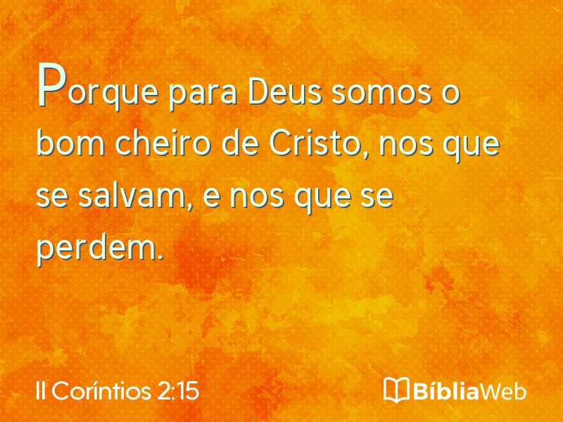II Coríntios 2:15 em imagem para compartilhar
