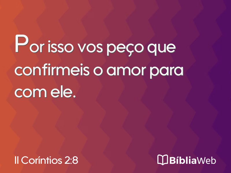 II Coríntios 2:8 em imagem para compartilhar