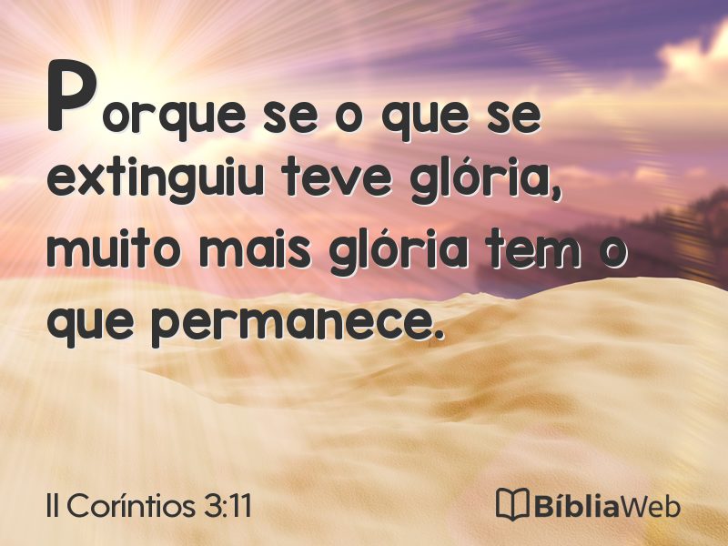 II Coríntios 3:11 em imagem para compartilhar