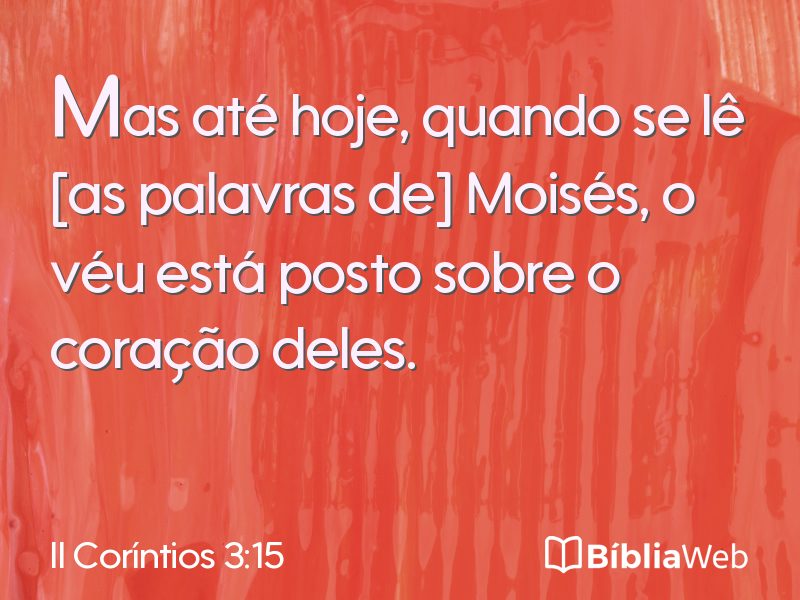 II Coríntios 3:15 em imagem para compartilhar