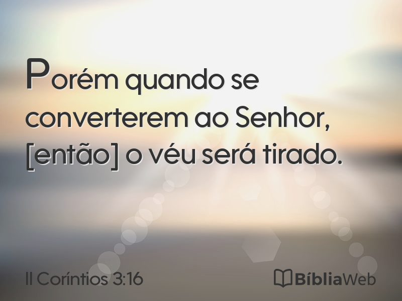 II Coríntios 3:16 em imagem para compartilhar