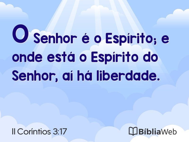 II Coríntios 3:17 em imagem para compartilhar