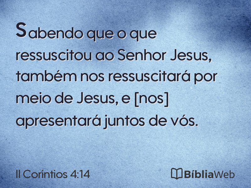 II Coríntios 4:14 em imagem para compartilhar