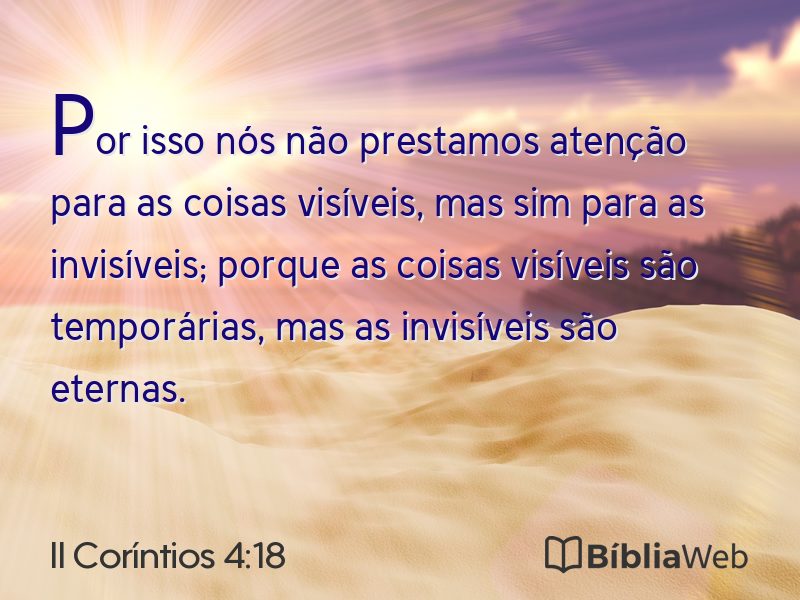 II Coríntios 4:18 em imagem para compartilhar