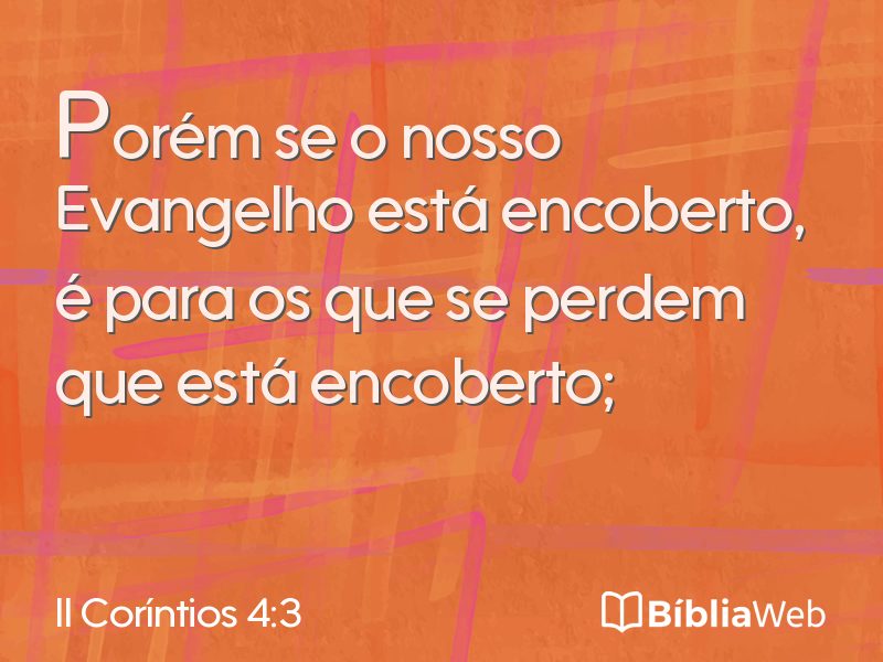 II Coríntios 4:3 em imagem para compartilhar