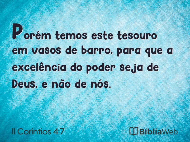 II Coríntios 4:7 em imagem para compartilhar