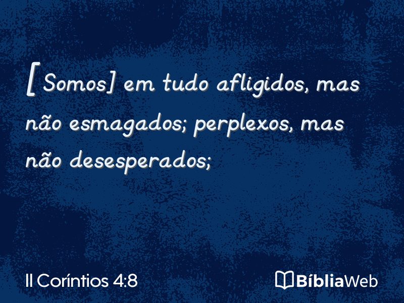 II Coríntios 4:8 em imagem para compartilhar