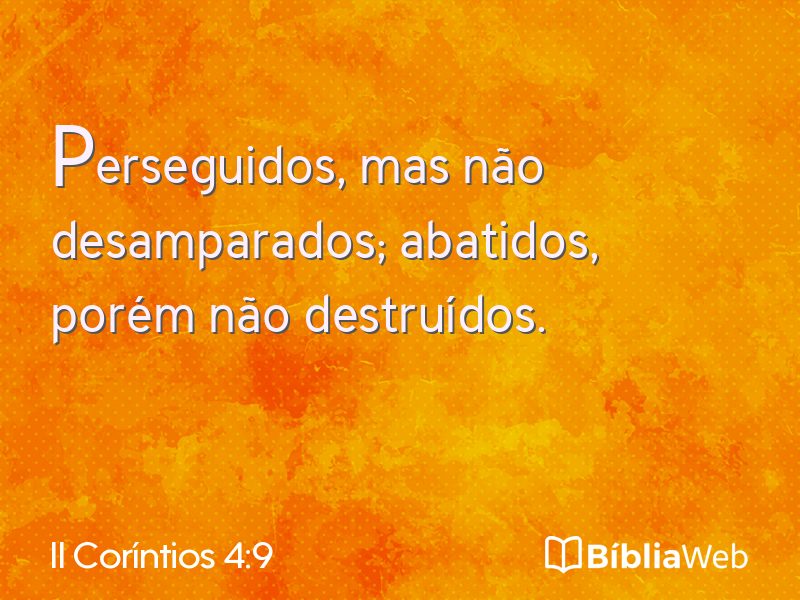 II Coríntios 4:9 em imagem para compartilhar