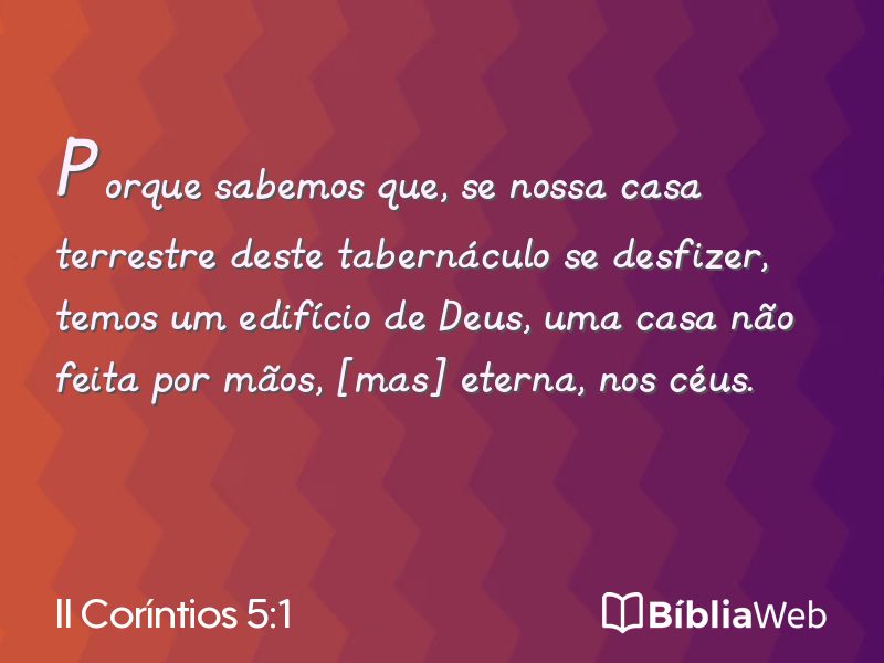 II Coríntios 5:1 em imagem para compartilhar