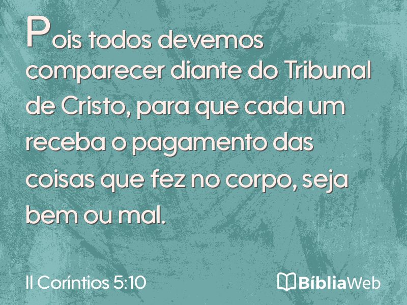 II Coríntios 5:10 em imagem para compartilhar
