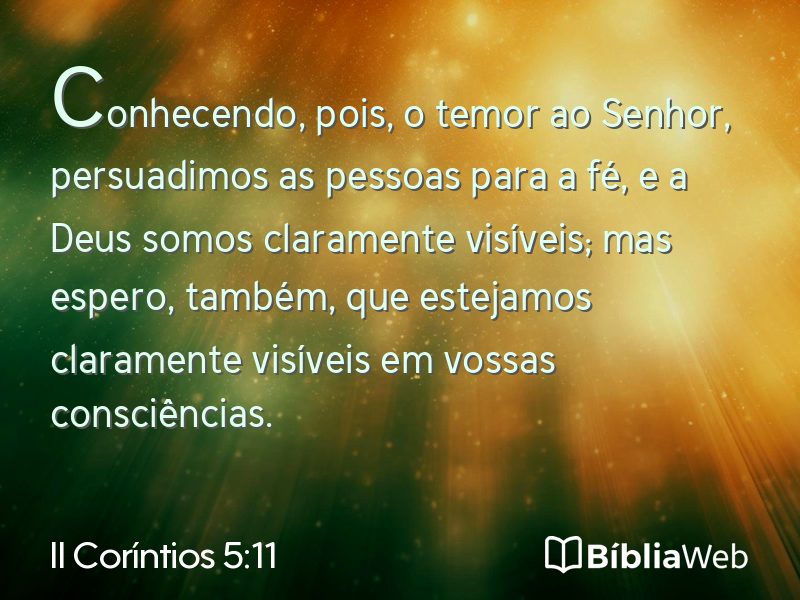 II Coríntios 5:11 em imagem para compartilhar