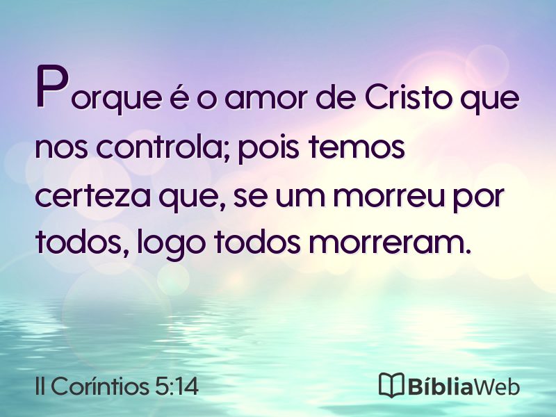 II Coríntios 5:14 em imagem para compartilhar
