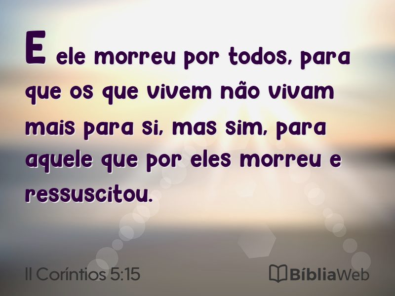 II Coríntios 5:15 em imagem para compartilhar