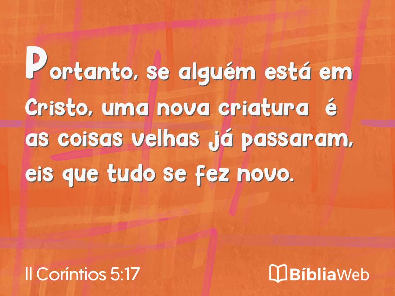 II Coríntios 5:17 em imagem para compartilhar
