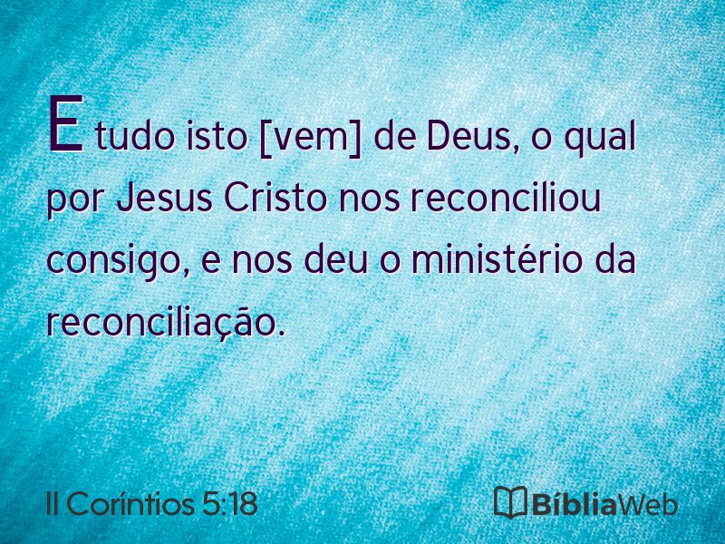 II Coríntios 5:18 em imagem para compartilhar