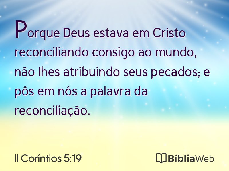 II Coríntios 5:19 em imagem para compartilhar