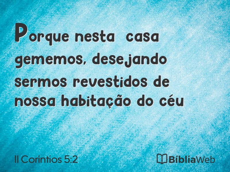 II Coríntios 5:2 em imagem para compartilhar