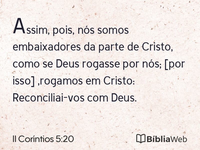 II Coríntios 5:20 em imagem para compartilhar