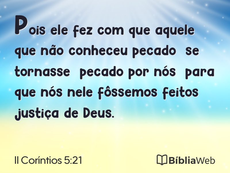 II Coríntios 5:21 em imagem para compartilhar