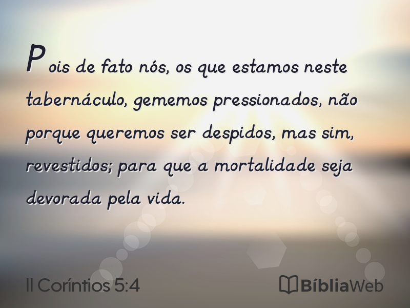 II Coríntios 5:4 em imagem para compartilhar
