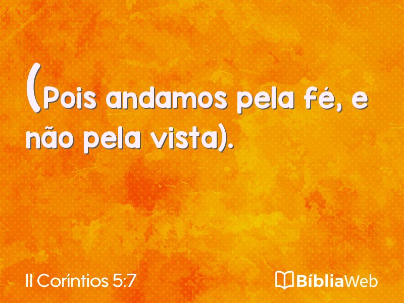 II Coríntios 5:7 em imagem para compartilhar