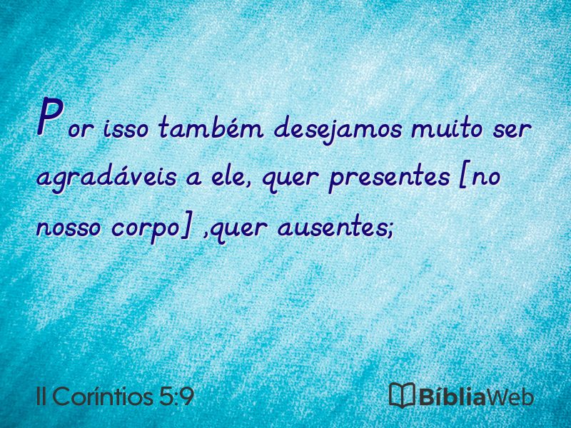 II Coríntios 5:9 em imagem para compartilhar
