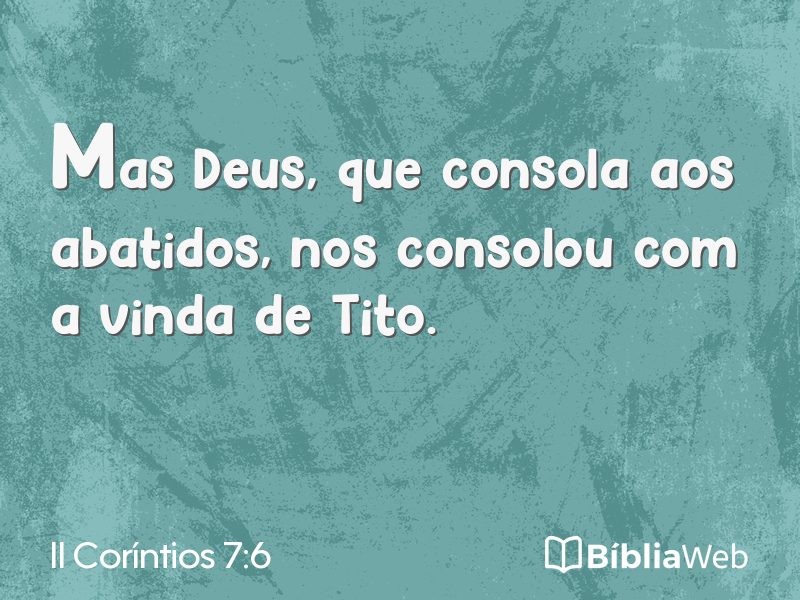 II Coríntios 7:6 em imagem para compartilhar