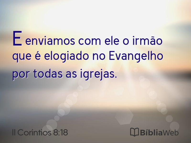 II Coríntios 8:18 em imagem para compartilhar