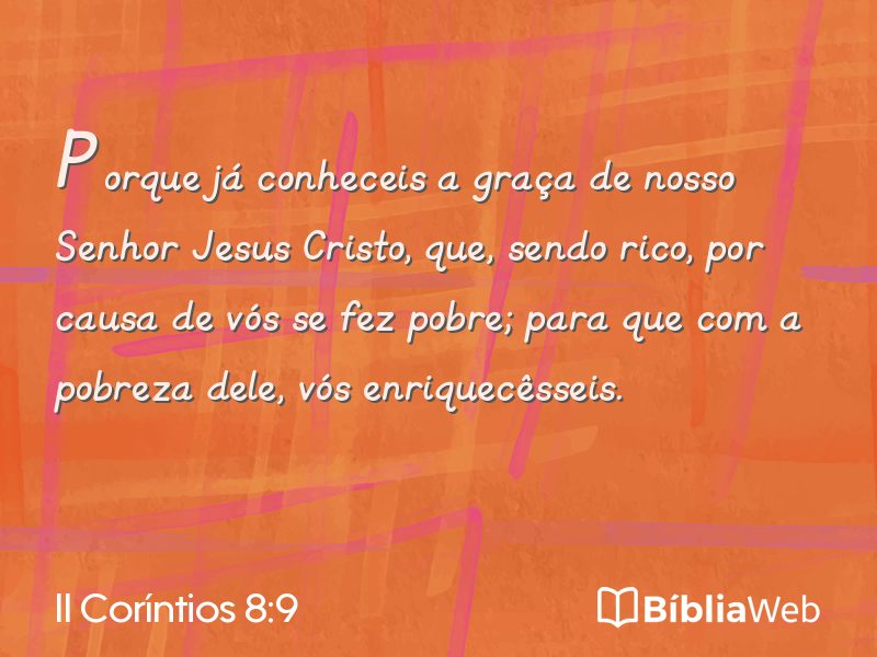 II Coríntios 8:9 em imagem para compartilhar
