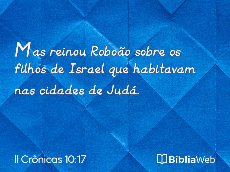 II Crônicas 10:17 em imagem para compartilhar