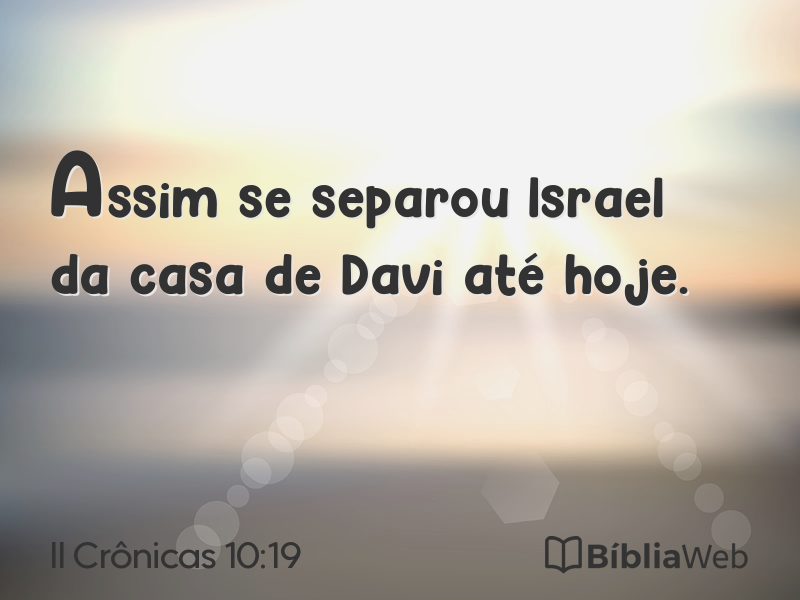 II Crônicas 10:19 em imagem para compartilhar