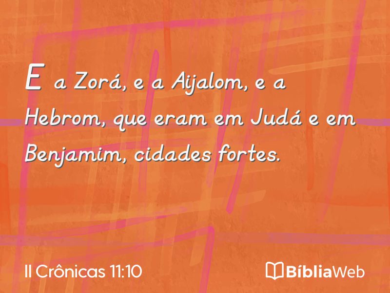 II Crônicas 11:10 em imagem para compartilhar