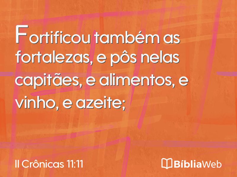 II Crônicas 11:11 em imagem para compartilhar
