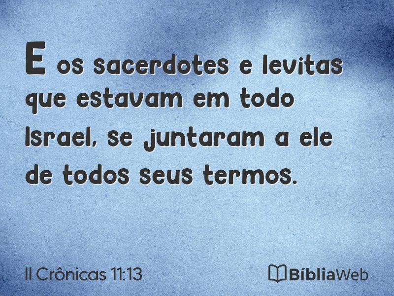 II Crônicas 11:13 em imagem para compartilhar