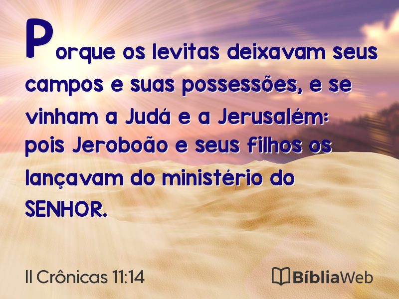 II Crônicas 11:14 em imagem para compartilhar