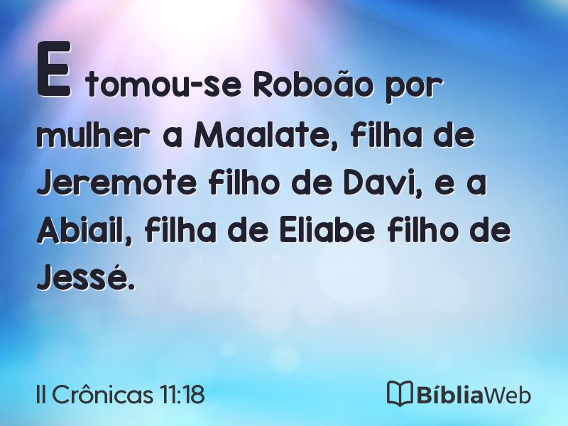 II Crônicas 11:18 em imagem para compartilhar