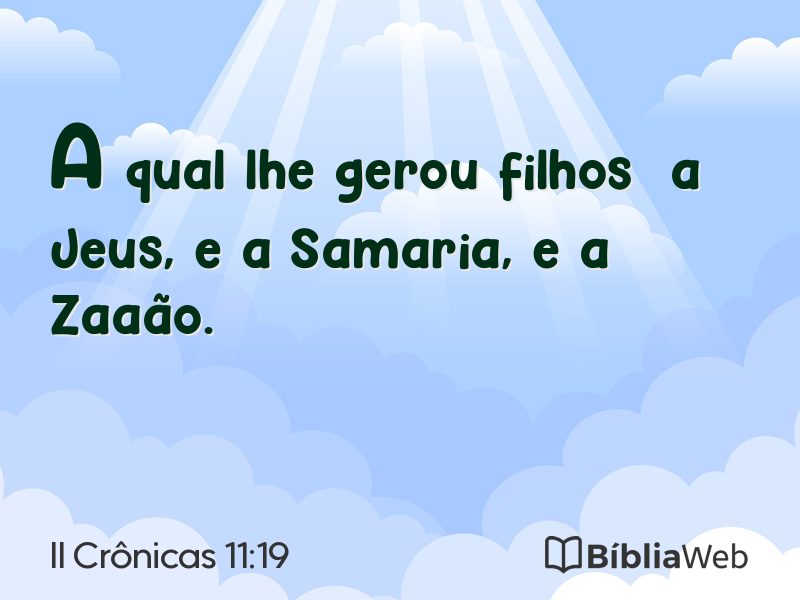 II Crônicas 11:19 em imagem para compartilhar