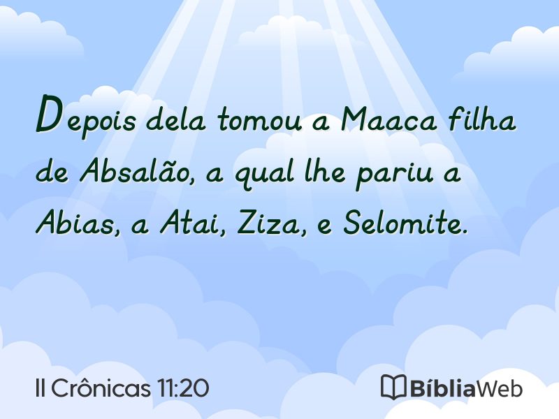 II Crônicas 11:20 em imagem para compartilhar