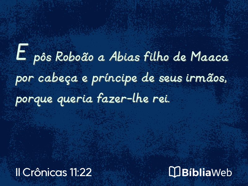 II Crônicas 11:22 em imagem para compartilhar