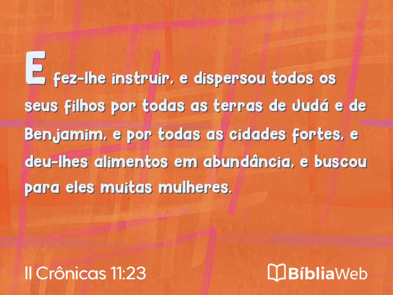 II Crônicas 11:23 em imagem para compartilhar