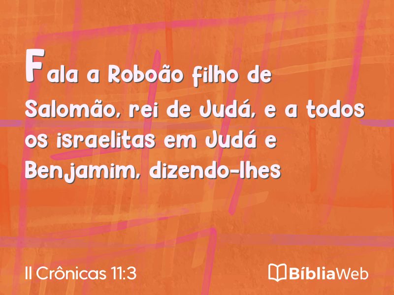 II Crônicas 11:3 em imagem para compartilhar