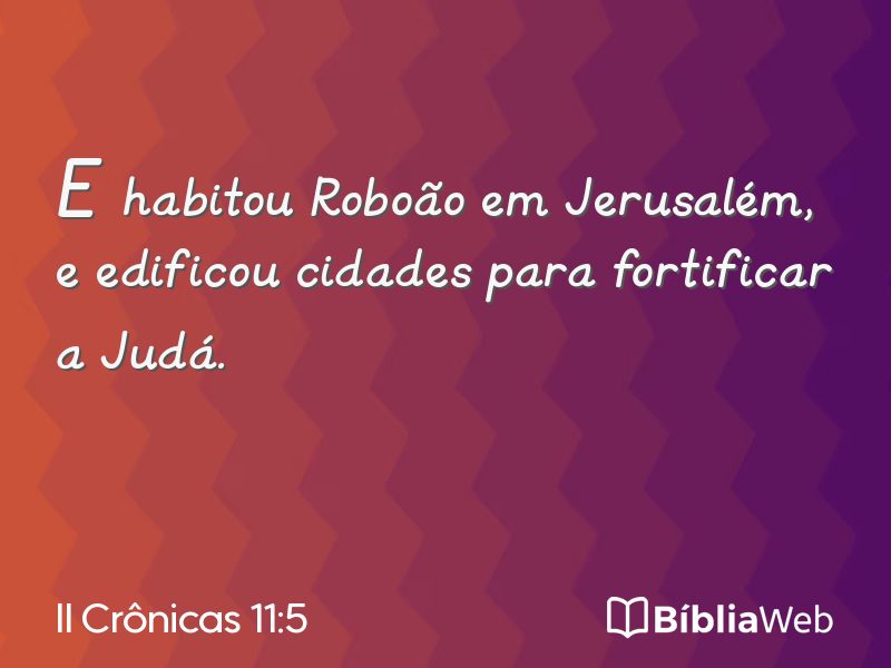 II Crônicas 11:5 em imagem para compartilhar