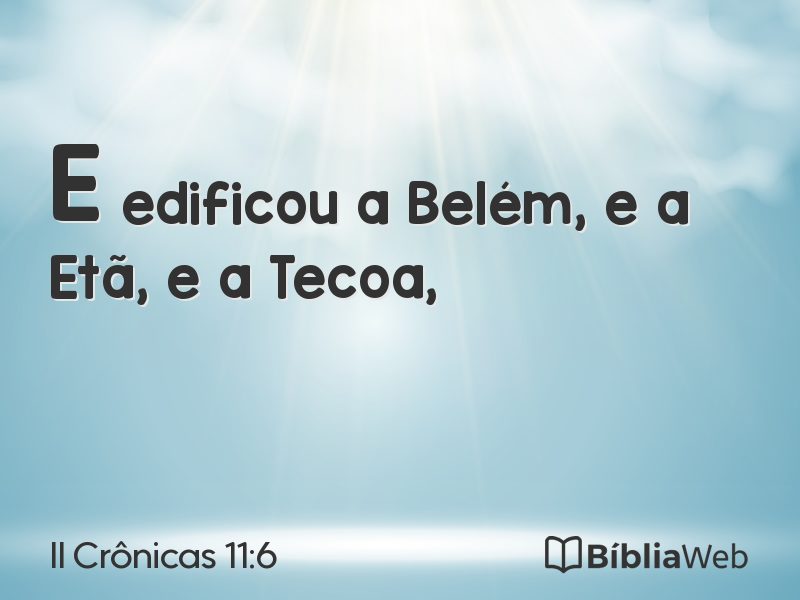 II Crônicas 11:6 em imagem para compartilhar