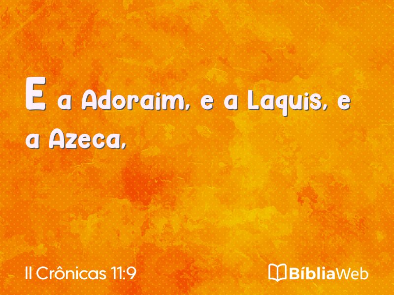 II Crônicas 11:9 em imagem para compartilhar