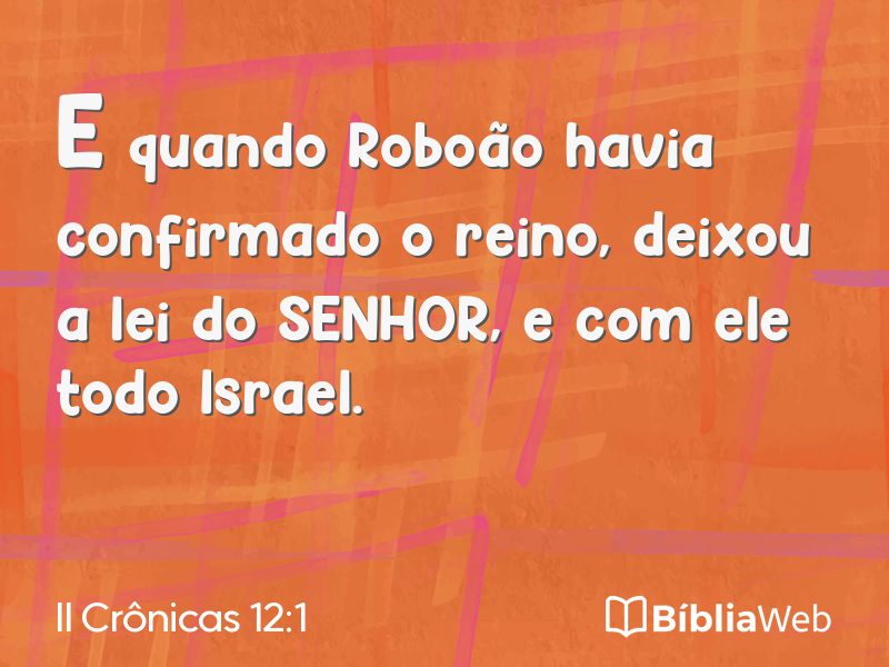 II Crônicas 12:1 em imagem para compartilhar