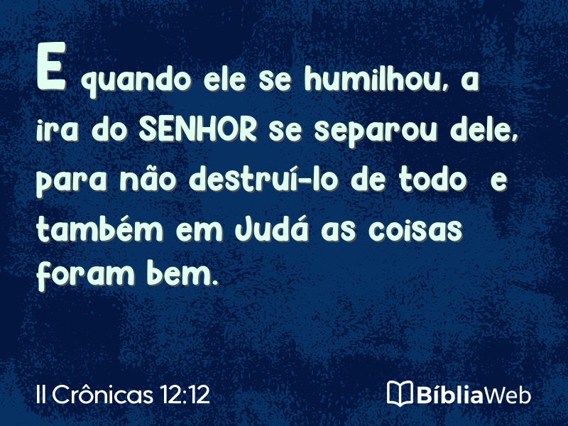 II Crônicas 12:12 em imagem para compartilhar