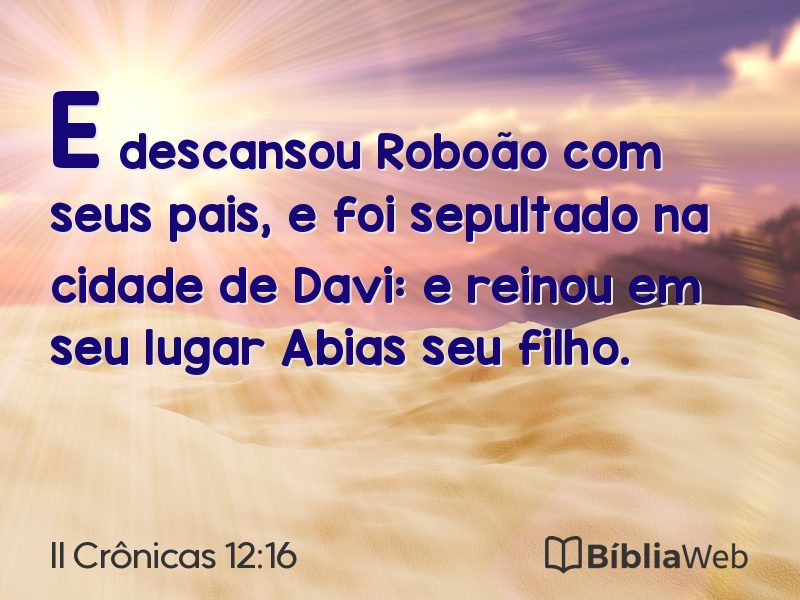 II Crônicas 12:16 em imagem para compartilhar